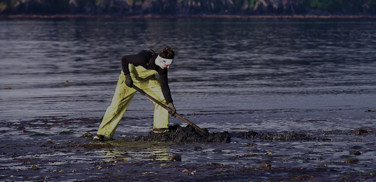 Somebody working at the beach.